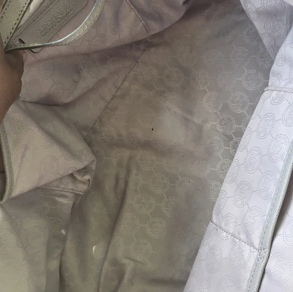 $298 Michael Kors Signature Jetset Center Tote HandBag Women Leather Gray Rare - Picture 15 of 16